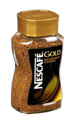 Растворимый кофе "Nescafe Gold" 190 гр. (стекло)