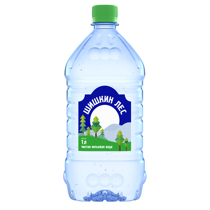 Вода "Шишкин лес" 1 литр, без газа, пэт, 12 шт. в уп. от магазина Одежда+