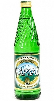 Вода "Нарзан" 0.5 л газированная Элита золотой, стекло, 12 шт. в уп.